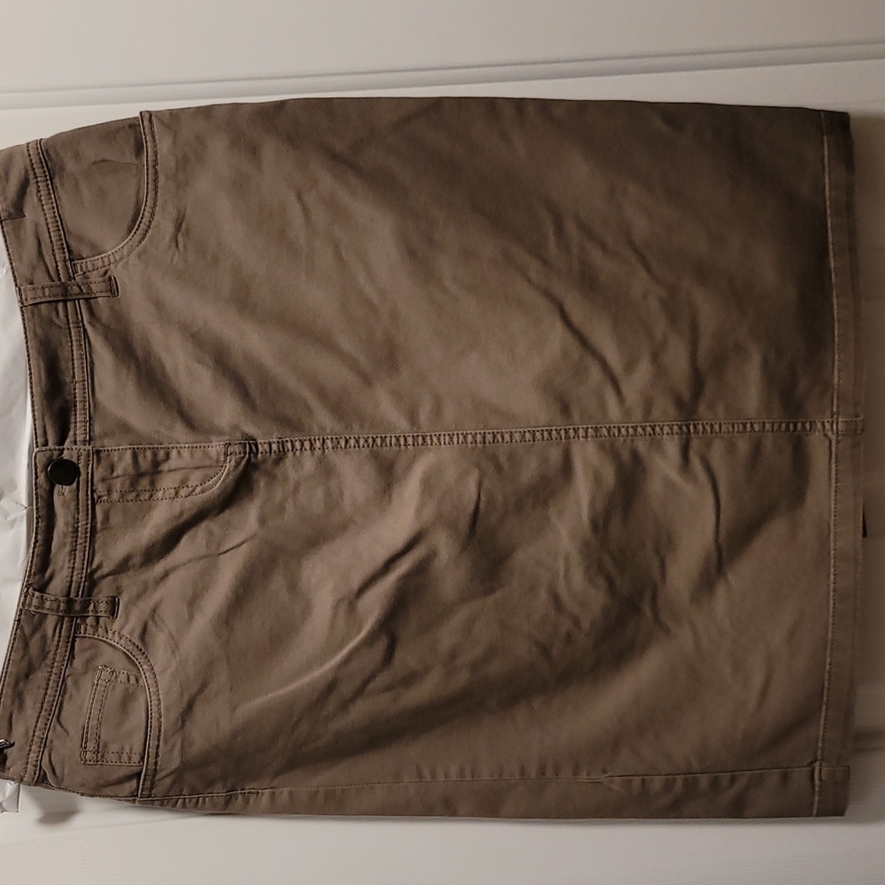 New York and Company Olive Khaki Skirt